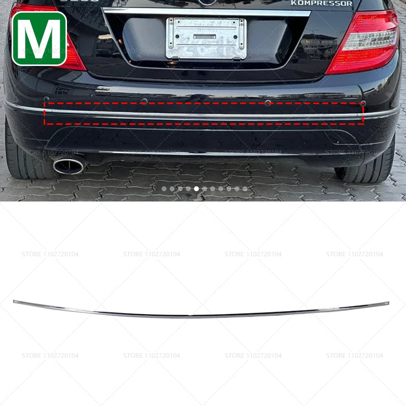 for 2008-2011 W204 Mercedes-Benz C-Class Rear Chrome Bumper Trim 2048850921 2048851021 2048850421