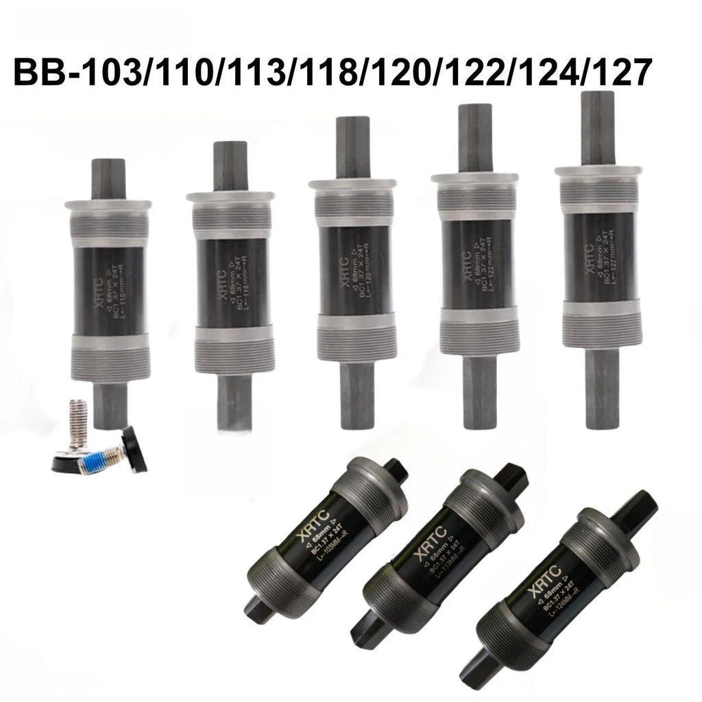Bike Bottom Bracket,Square-Taper Bottom Bracket 68mm, 103/110/113/118/120/122/124/127MM