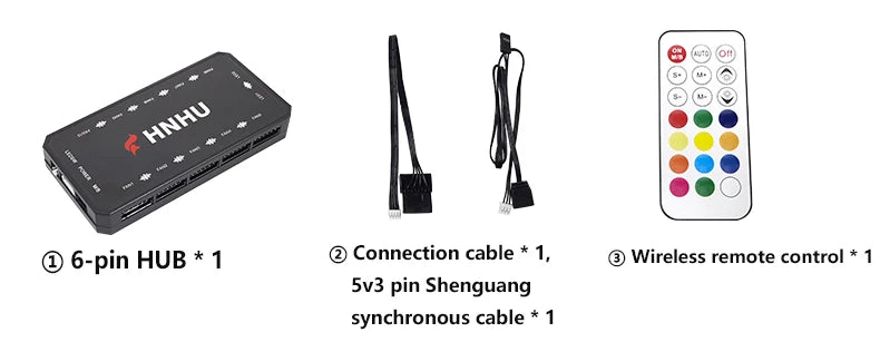 HNHU-PC CPU RGB Fan Controller 6pin Connector To SATA Power Hub Processor For Computer Cpu Case Parts Cooling Air-cooler mute