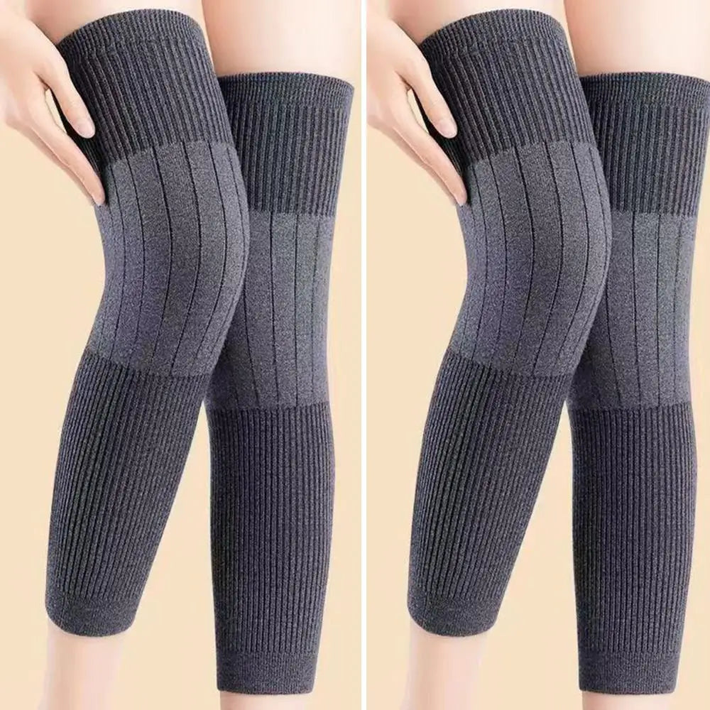 New Cashmere Wool Knee Brace Pads Women Men Cold Leg Arthritis Kneepad Winter Outdoor Sports Leg Guard Coldproof Leg Warmers