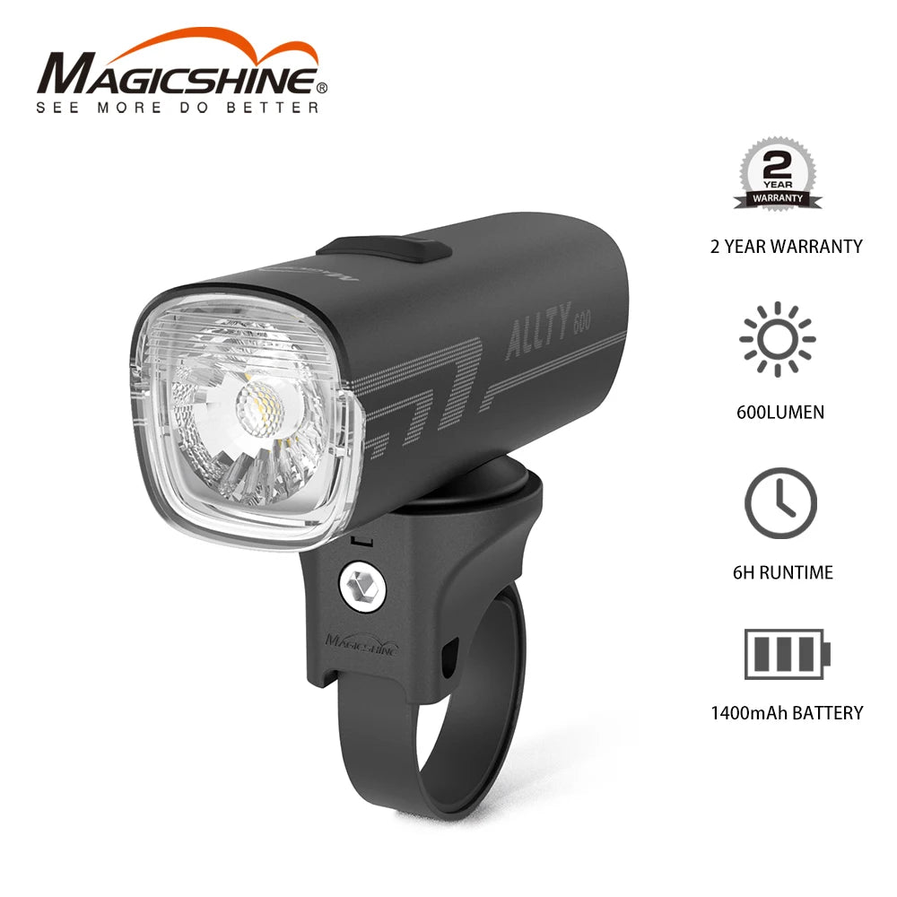 Bike Lights Allty 600 Road Bike Light, USB Type-C Rechargeable, IPX7 Waterproof LED Bike Light for Road, Urban