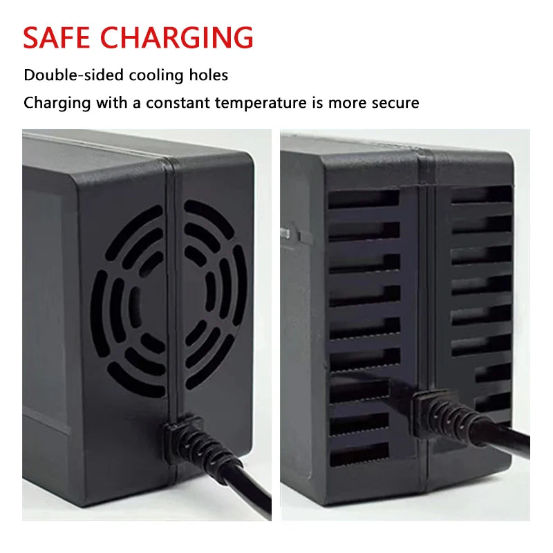 48V 60V 72V 2A 3A 5A lithium-ion charger For 13S 16S 20S 54.6V 67.2V 84V 21700 Li-ion battery Pack 5A fast intelligent charging