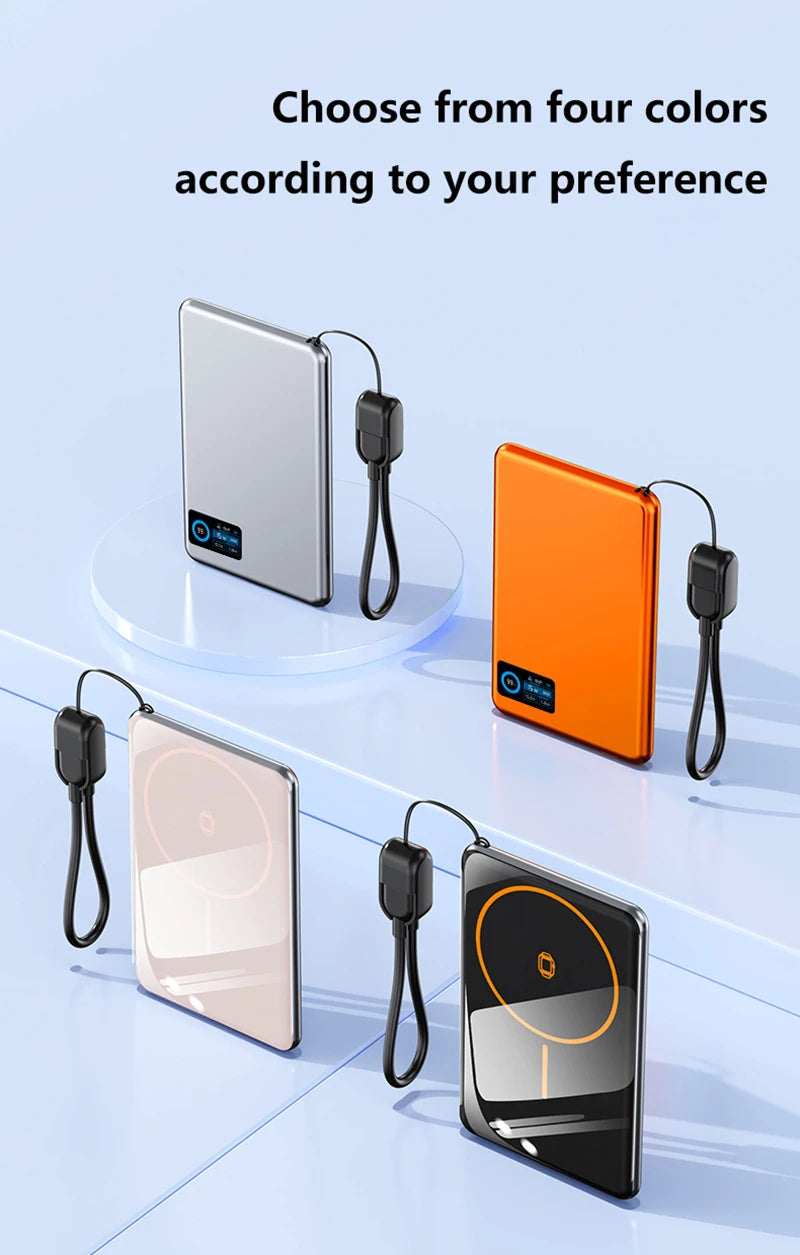 OnePlus 500000mAh Mini Wireless Magnetic Power Bank PD15W Portable Auxiliary Battery Pack For Watch Earphones For iphone Huawei