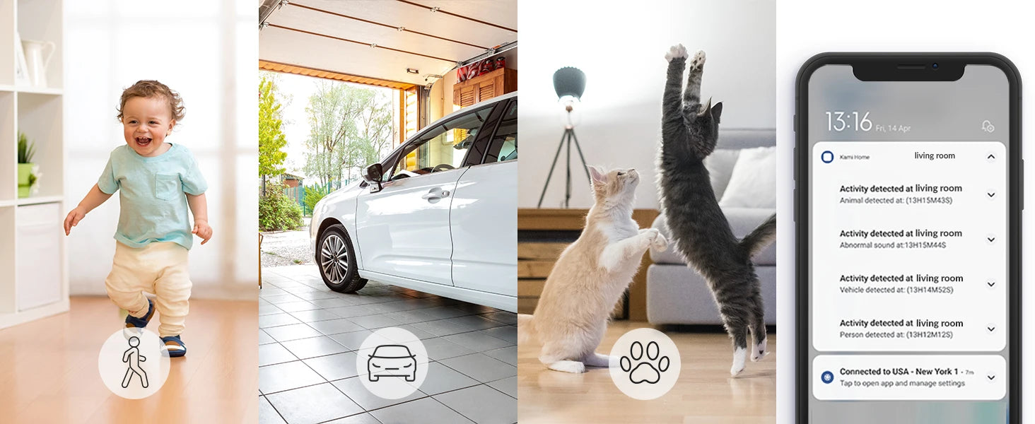 YI 2K 3MP Cameras 2/4Pack Homekit IP Security Protection System with Night Vision for Office/Baby/Nanny/Pet Monitor Wifi CCTV