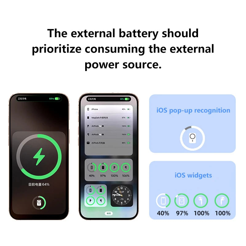 OnePlus 500000mAh Mini Wireless Magnetic Power Bank PD15W Portable Auxiliary Battery Pack For Watch Earphones For iphone Huawei