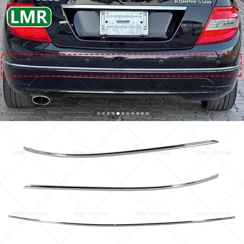 for 2008-2011 W204 Mercedes-Benz C-Class Rear Chrome Bumper Trim 2048850921 2048851021 2048850421