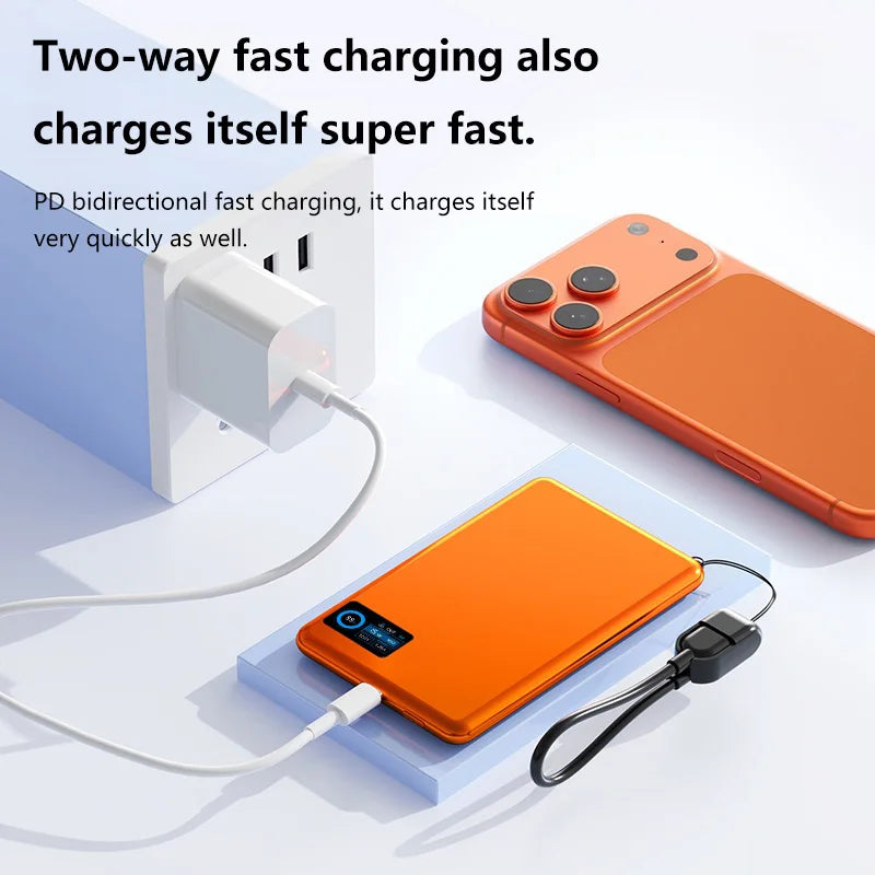 OnePlus 500000mAh Mini Wireless Magnetic Power Bank PD15W Portable Auxiliary Battery Pack For Watch Earphones For iphone Huawei
