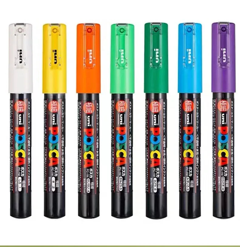 Uni POSCA Marker Hot Sale Combine Full Set PC-1M/3M/5M/8K/17K Non-Toxic Permanent Manga pinturas con pigmentación posca rotulado