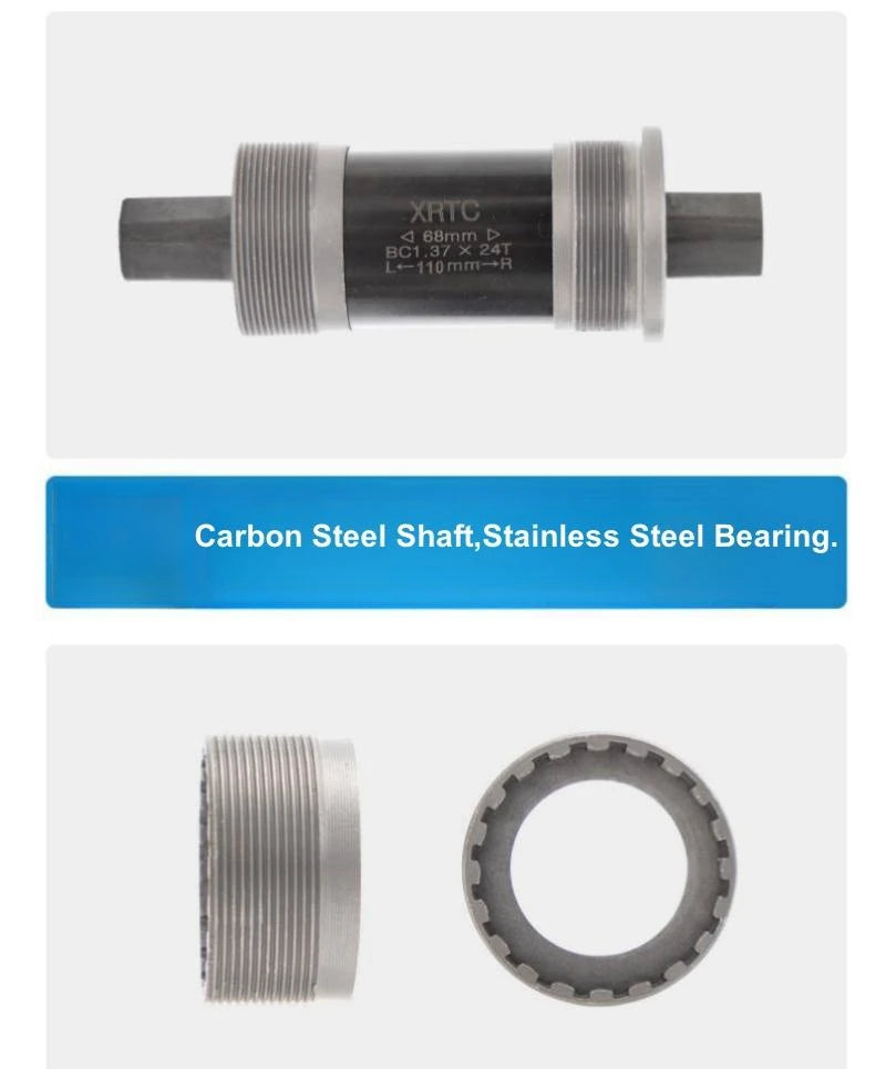 Bike Bottom Bracket,Square-Taper Bottom Bracket 68mm, 103/110/113/118/120/122/124/127MM