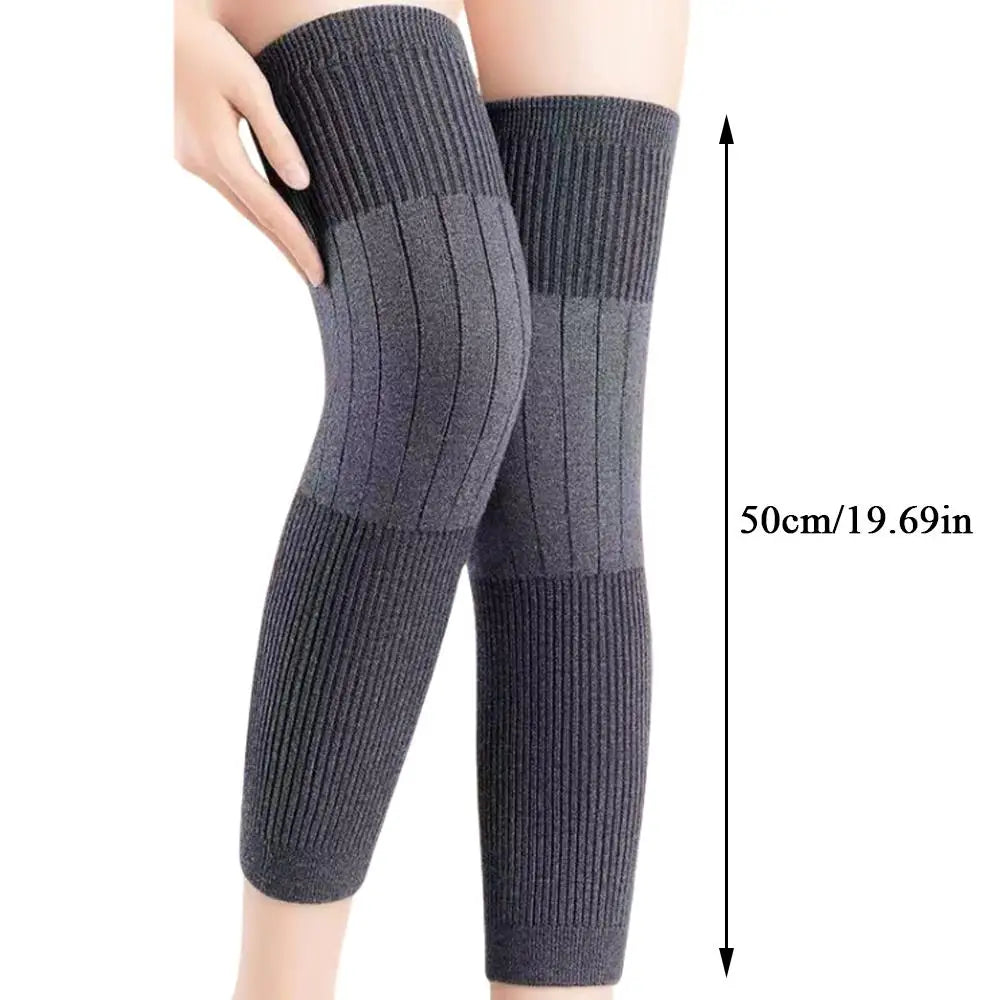 New Cashmere Wool Knee Brace Pads Women Men Cold Leg Arthritis Kneepad Winter Outdoor Sports Leg Guard Coldproof Leg Warmers