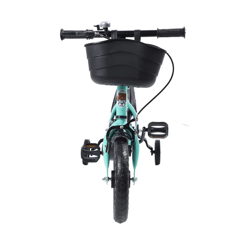12" Kids Bike with Training Wheels for 2-6 Years Old, High Carbon Steel Frame Adjustable Seat & Handlebars