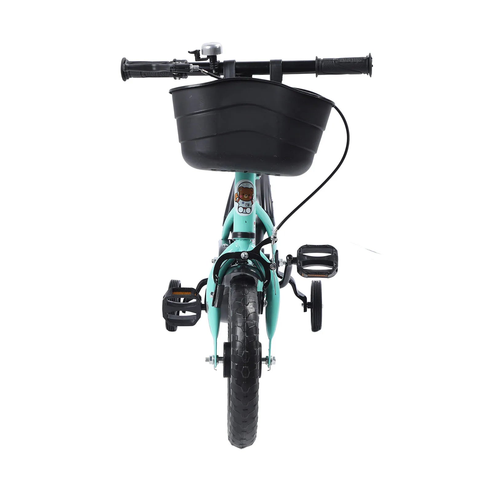 12" Kids Bike with Training Wheels for 2-6 Years Old, High Carbon Steel Frame Adjustable Seat & Handlebars
