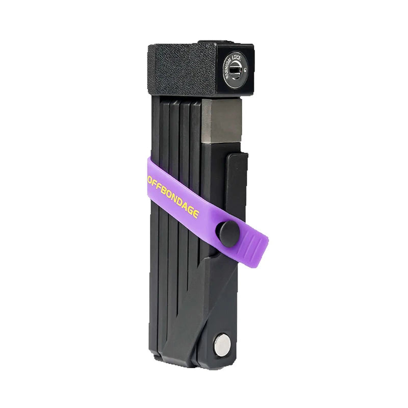 Bicycle Anti-Theft Lock by OFFBONDAGE; Folding and Durable Padlock for Motorcycles & Scooters; Ideal Electric Bike Accessory