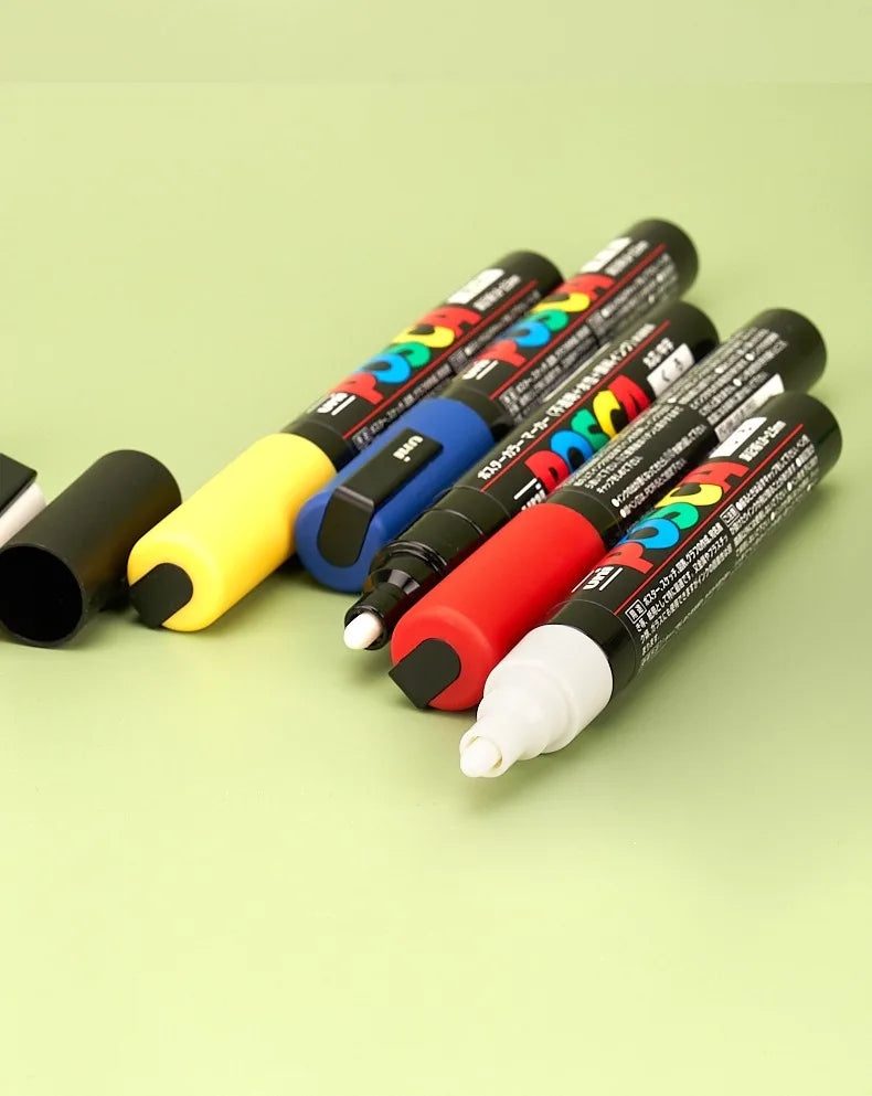 Uni POSCA Marker Hot Sale Combine Full Set PC-1M/3M/5M/8K/17K Non-Toxic Permanent Manga pinturas con pigmentación posca rotulado