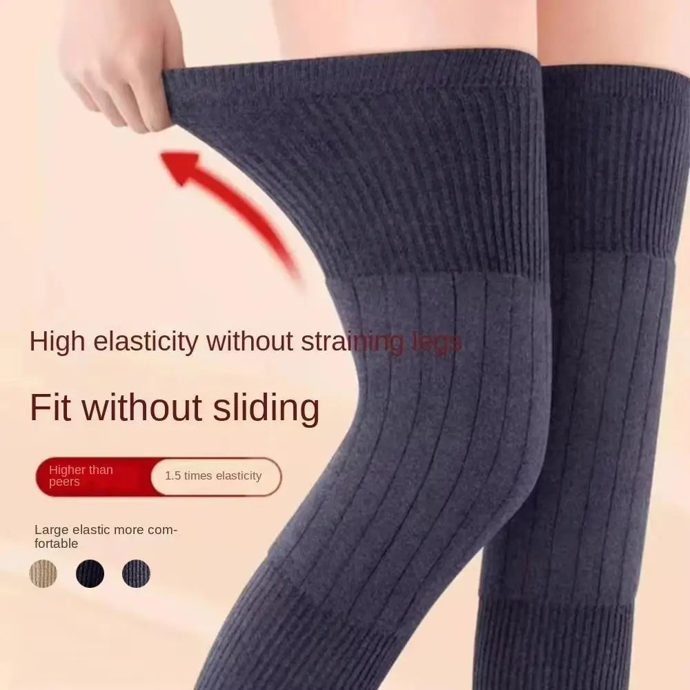 New Cashmere Wool Knee Brace Pads Women Men Cold Leg Arthritis Kneepad Winter Outdoor Sports Leg Guard Coldproof Leg Warmers