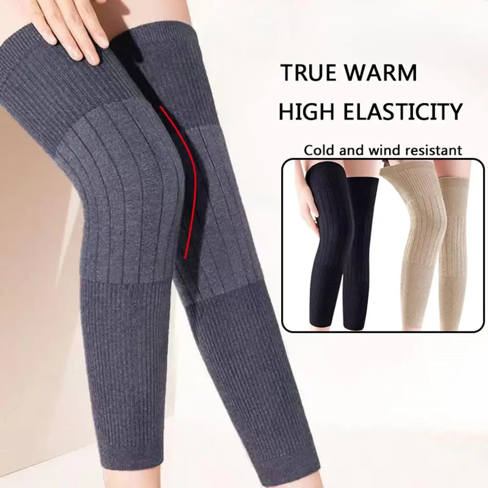 New Cashmere Wool Knee Brace Pads Women Men Cold Leg Arthritis Kneepad Winter Outdoor Sports Leg Guard Coldproof Leg Warmers