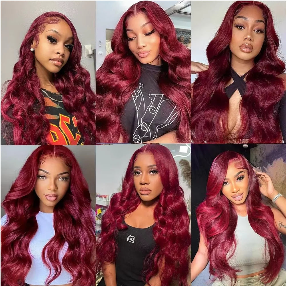 16A 40 Inches Blonde 613 Body Wave Human Hair Bundles Burgundy Body Wave Human Hair Bundles Colored Weave Human Hair Extensions