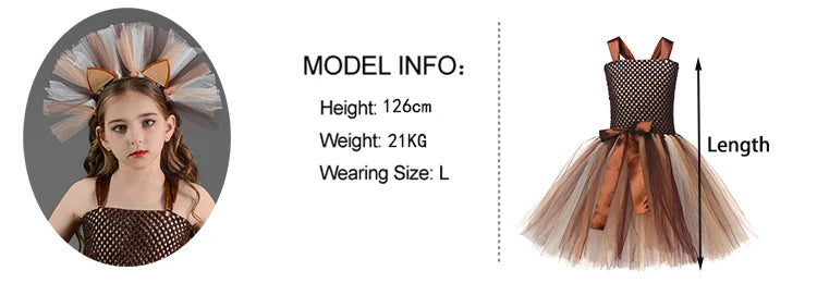 Disguise Cute Lion Halloween Costumes for Girls Kids Animal Fancy Tutu Dress Children Cosplay Outfit for Birthday Carnival Party