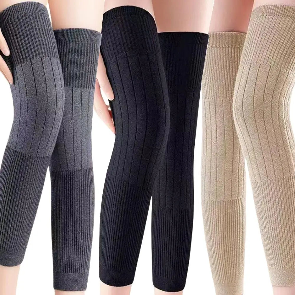 New Cashmere Wool Knee Brace Pads Women Men Cold Leg Arthritis Kneepad Winter Outdoor Sports Leg Guard Coldproof Leg Warmers