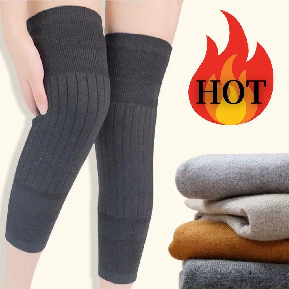 New Cashmere Wool Knee Brace Pads Women Men Cold Leg Arthritis Kneepad Winter Outdoor Sports Leg Guard Coldproof Leg Warmers