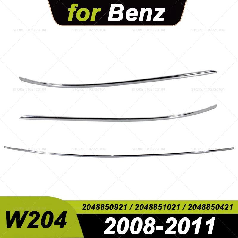 for 2008-2011 W204 Mercedes-Benz C-Class Rear Chrome Bumper Trim 2048850921 2048851021 2048850421