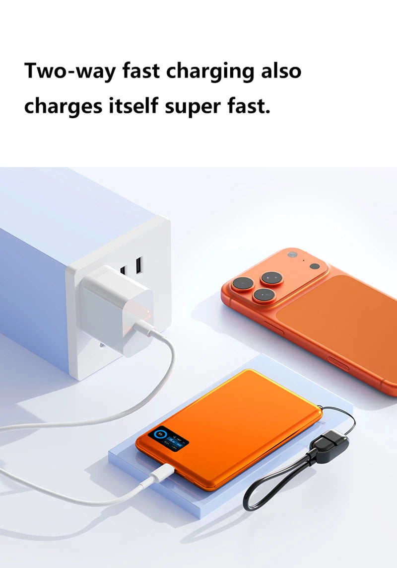 OnePlus 500000mAh Mini Wireless Magnetic Power Bank PD15W Portable Auxiliary Battery Pack For Watch Earphones For iphone Huawei