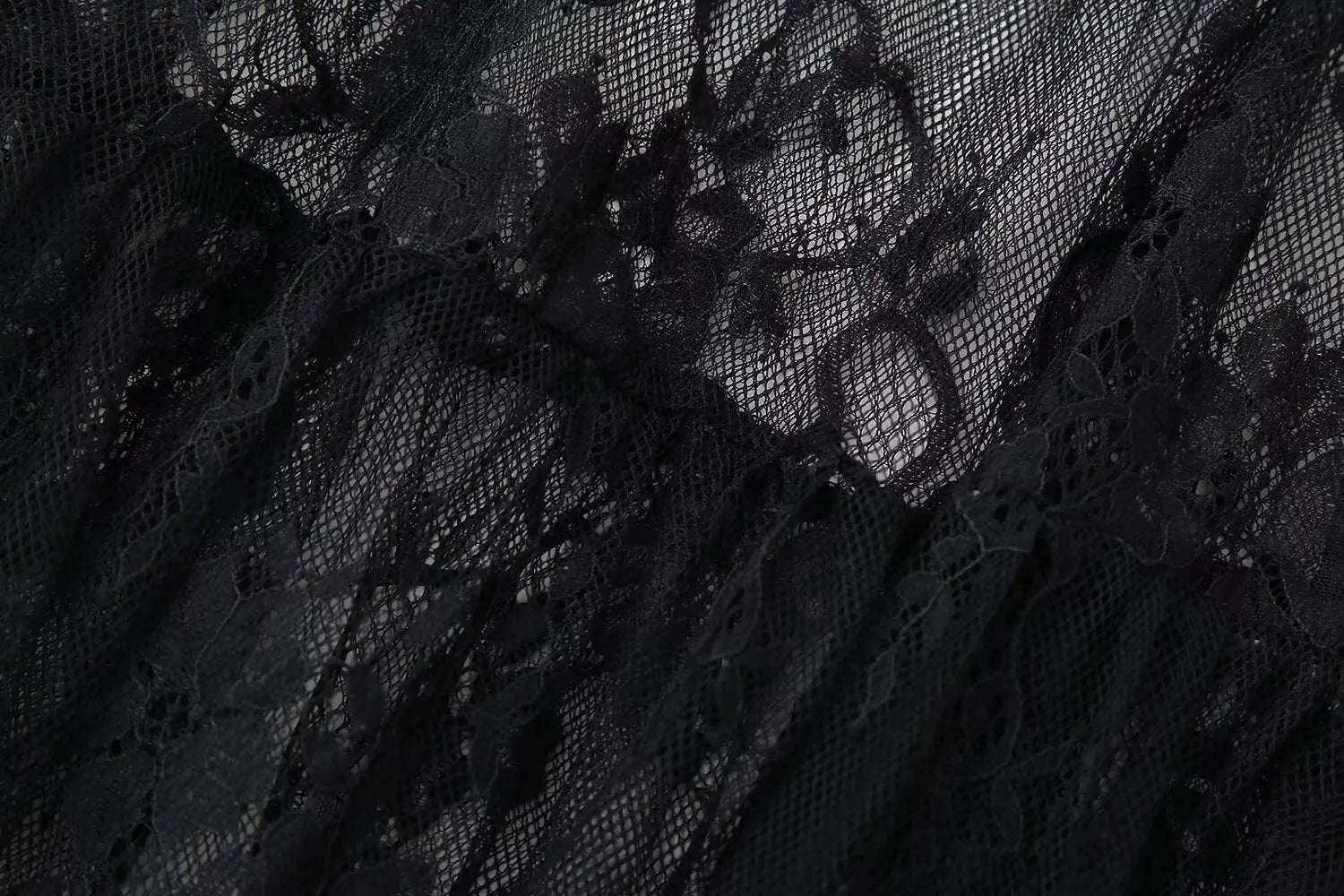 Black Lace Mesh Skirt Women's High Waist Midi Skirt Tulle Long Skirt Women's Translucent Party Women's Sexy Skirt 2024