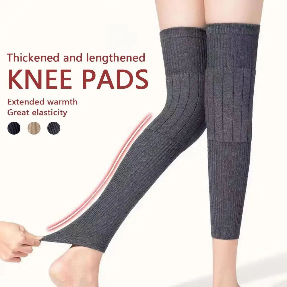 New Cashmere Wool Knee Brace Pads Women Men Cold Leg Arthritis Kneepad Winter Outdoor Sports Leg Guard Coldproof Leg Warmers