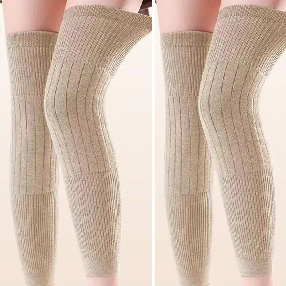 New Cashmere Wool Knee Brace Pads Women Men Cold Leg Arthritis Kneepad Winter Outdoor Sports Leg Guard Coldproof Leg Warmers